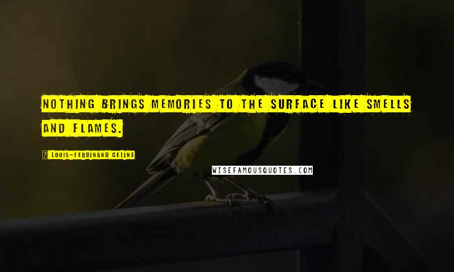 Louis-Ferdinand Celine Quotes: Nothing brings memories to the surface like smells and flames.