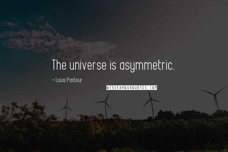 Louis Pasteur Quotes: The universe is asymmetric.
