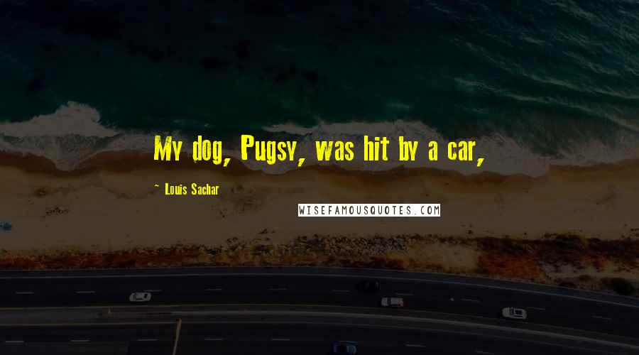 Louis Sachar Quotes: My dog, Pugsy, was hit by a car,