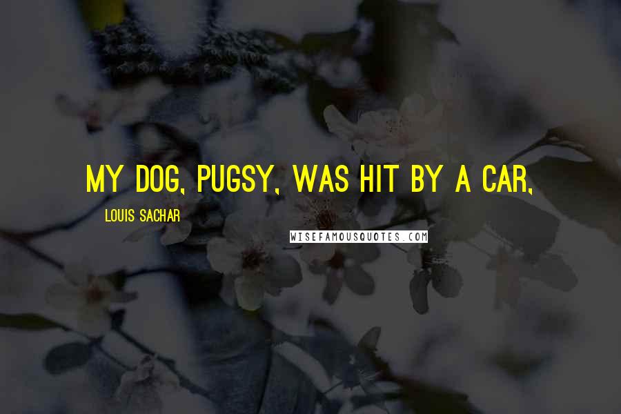 Louis Sachar Quotes: My dog, Pugsy, was hit by a car,