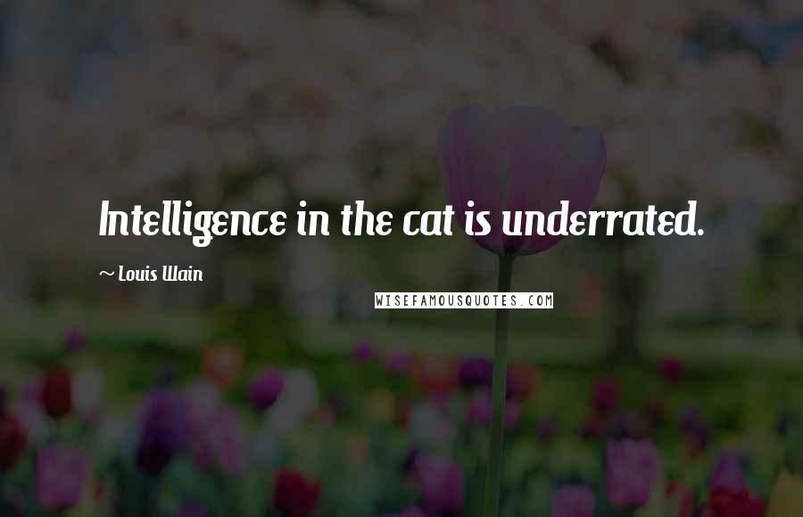 Louis Wain Quotes: Intelligence in the cat is underrated.