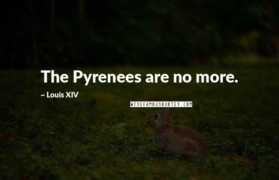 Louis XIV Quotes: The Pyrenees are no more.