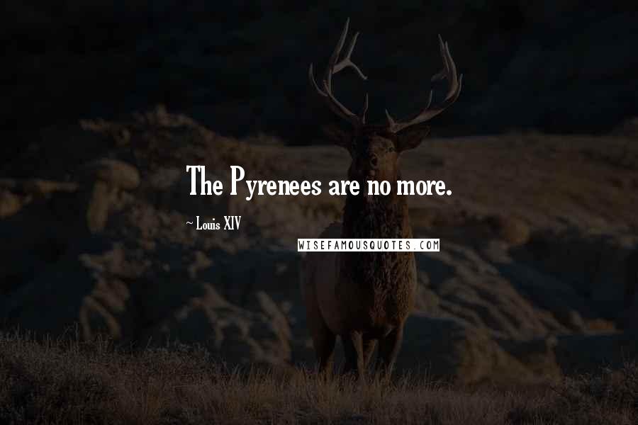 Louis XIV Quotes: The Pyrenees are no more.
