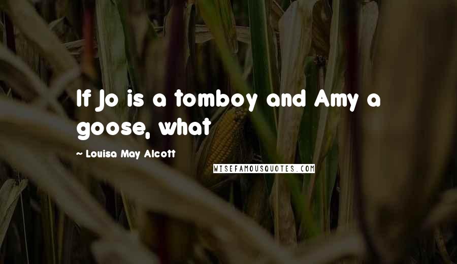 Louisa May Alcott Quotes: If Jo is a tomboy and Amy a goose, what