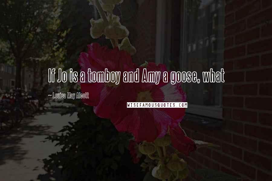 Louisa May Alcott Quotes: If Jo is a tomboy and Amy a goose, what