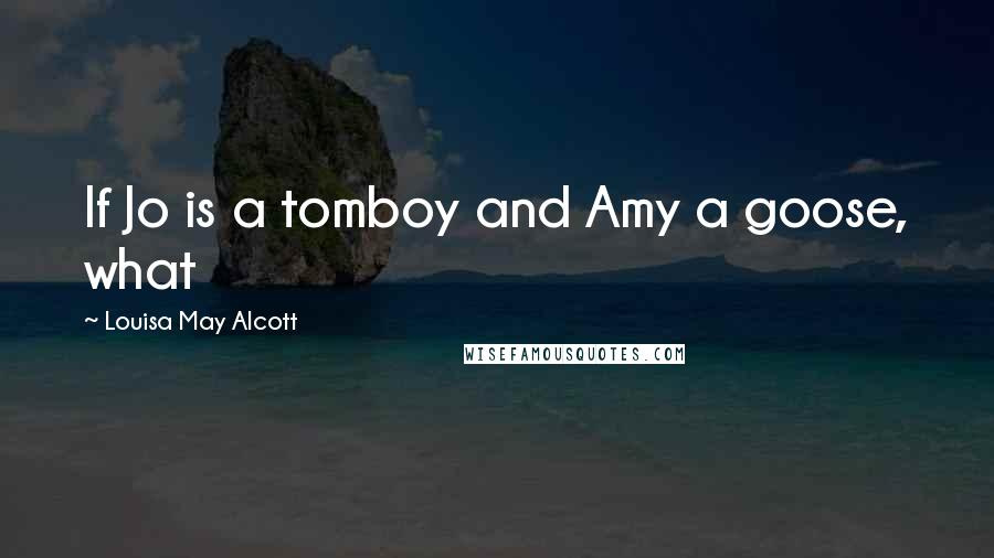 Louisa May Alcott Quotes: If Jo is a tomboy and Amy a goose, what