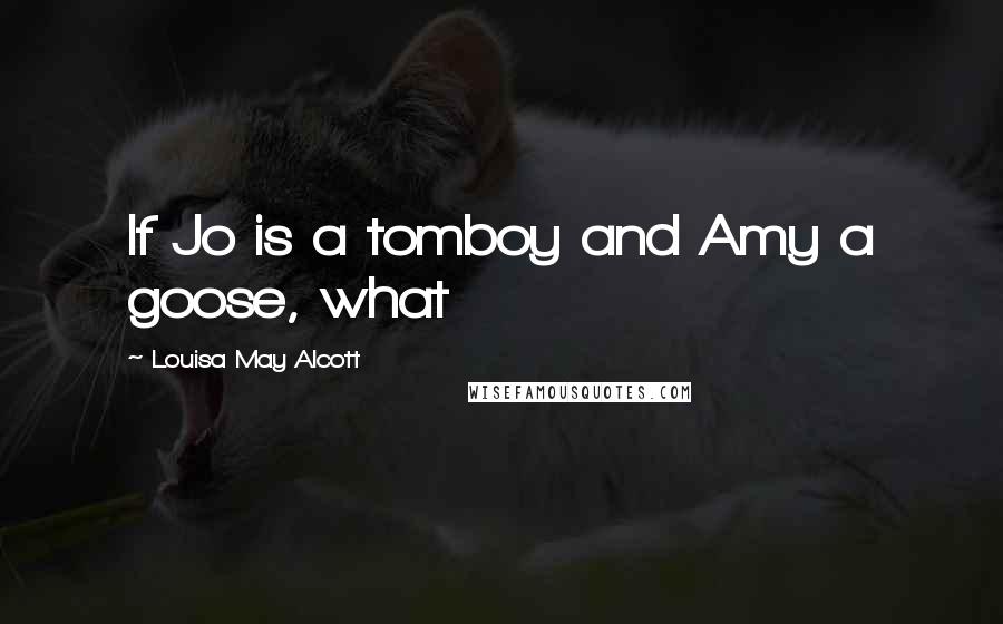 Louisa May Alcott Quotes: If Jo is a tomboy and Amy a goose, what