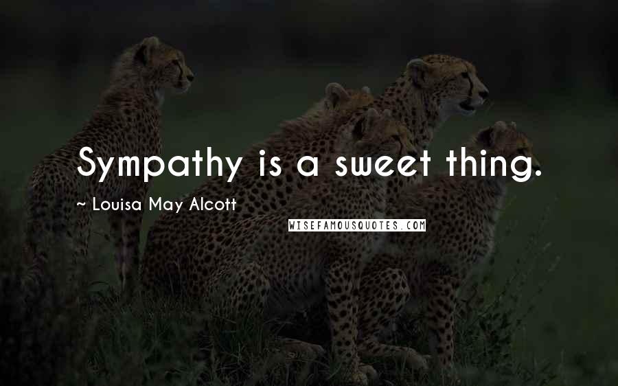Louisa May Alcott Quotes: Sympathy is a sweet thing.