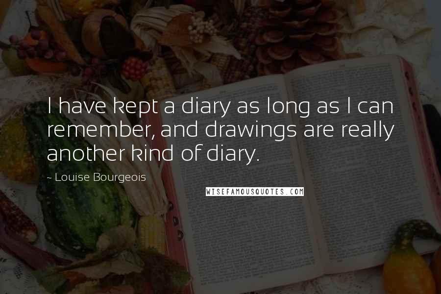 Louise Bourgeois Quotes: I have kept a diary as long as I can remember, and drawings are really another kind of diary.