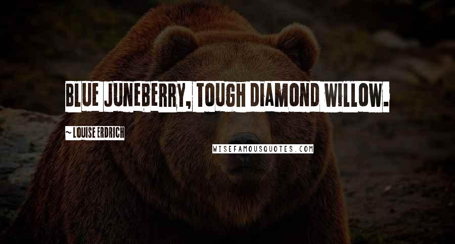 Louise Erdrich Quotes: Blue Juneberry, tough diamond willow.