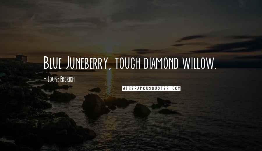 Louise Erdrich Quotes: Blue Juneberry, tough diamond willow.