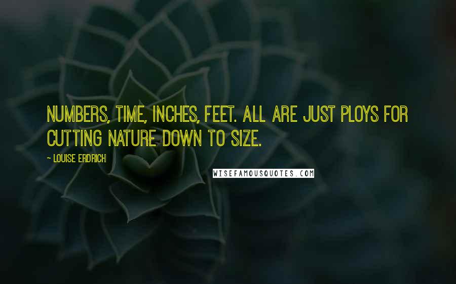 Louise Erdrich Quotes: Numbers, time, inches, feet. All are just ploys for cutting nature down to size.