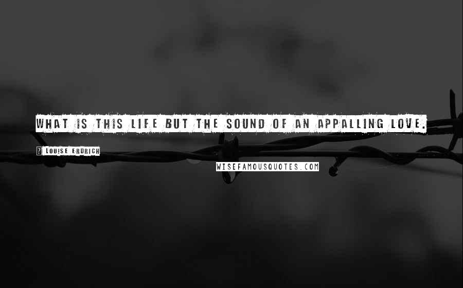 Louise Erdrich Quotes: What is this life but the sound of an appalling love.