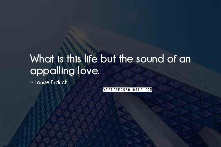 Louise Erdrich Quotes: What is this life but the sound of an appalling love.
