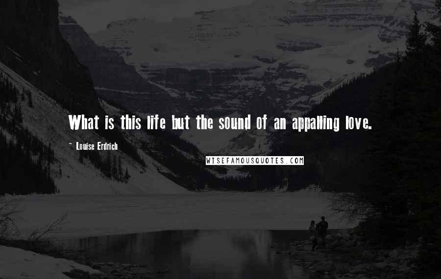 Louise Erdrich Quotes: What is this life but the sound of an appalling love.