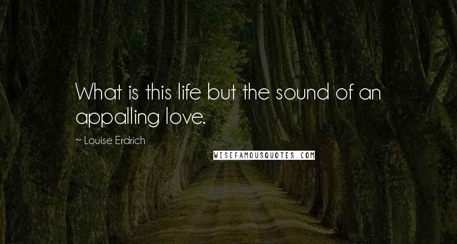 Louise Erdrich Quotes: What is this life but the sound of an appalling love.