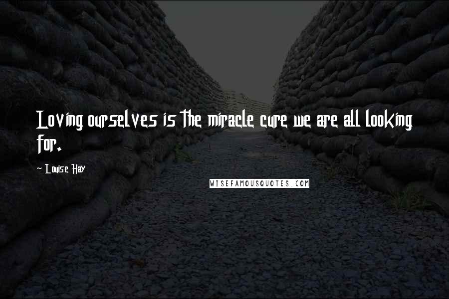 Louise Hay Quotes: Loving ourselves is the miracle cure we are all looking for.