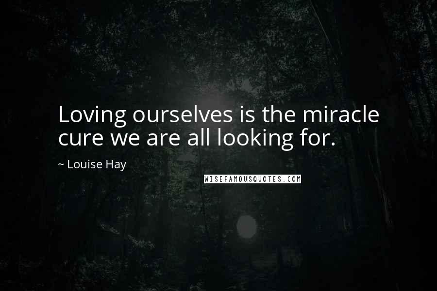 Louise Hay Quotes: Loving ourselves is the miracle cure we are all looking for.