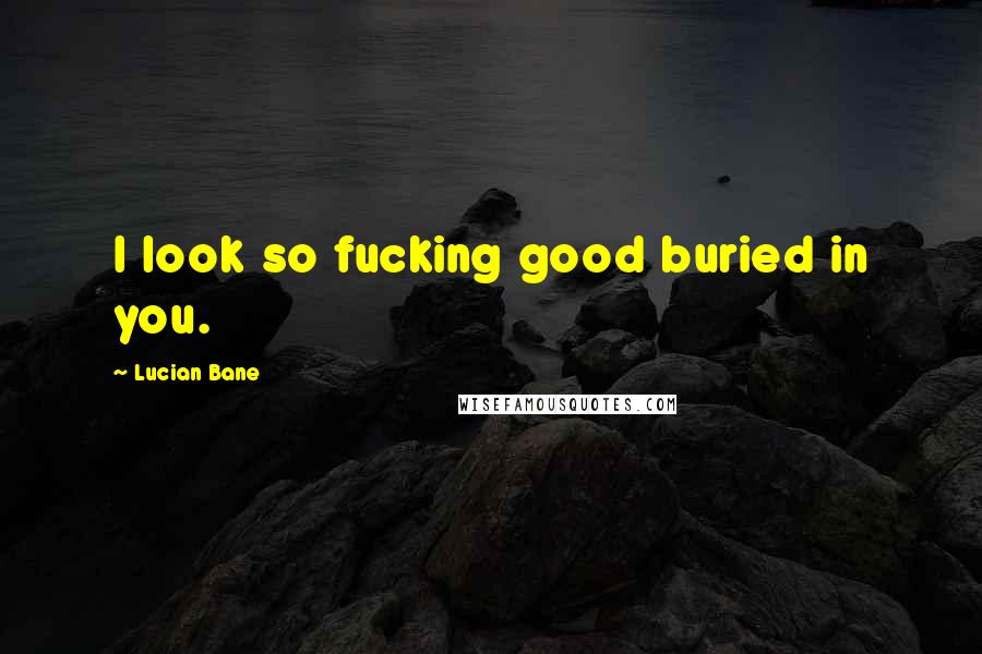 Lucian Bane Quotes: I look so fucking good buried in you.