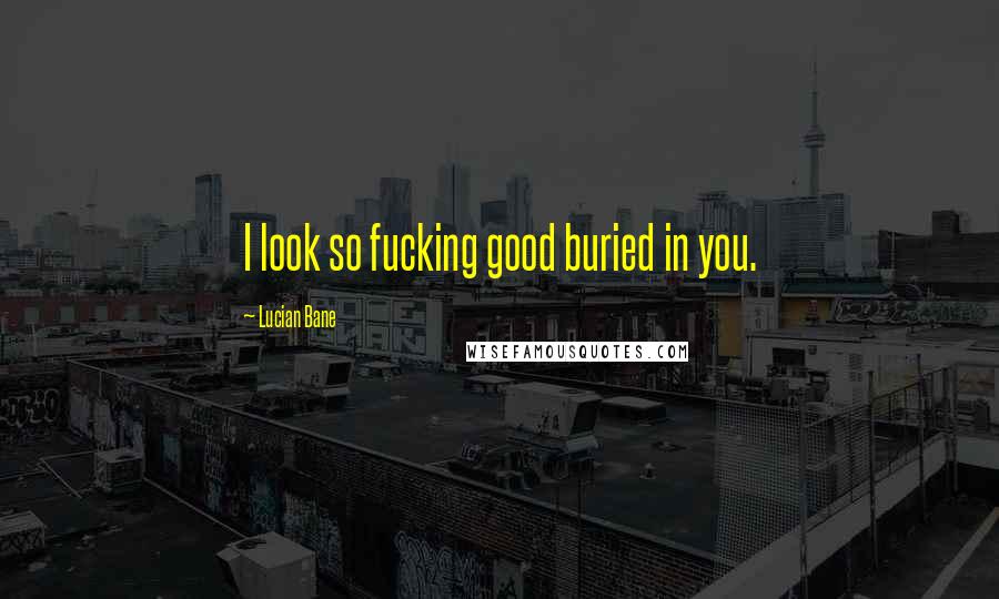 Lucian Bane Quotes: I look so fucking good buried in you.