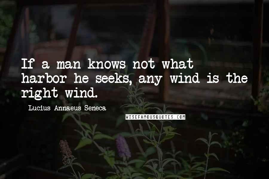 Lucius Annaeus Seneca Quotes: If a man knows not what harbor he seeks, any wind is the right wind.