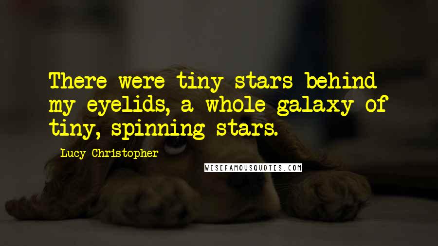 Lucy Christopher Quotes: There were tiny stars behind my eyelids, a whole galaxy of tiny, spinning stars.