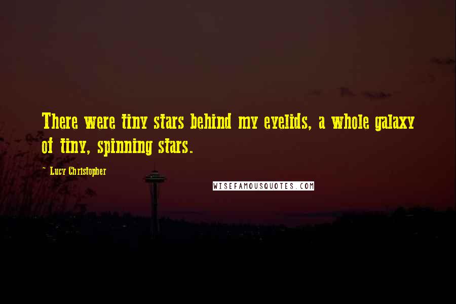 Lucy Christopher Quotes: There were tiny stars behind my eyelids, a whole galaxy of tiny, spinning stars.