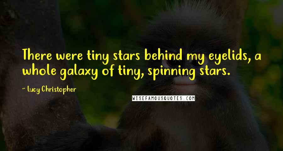 Lucy Christopher Quotes: There were tiny stars behind my eyelids, a whole galaxy of tiny, spinning stars.