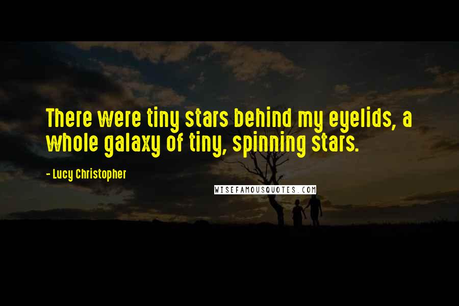 Lucy Christopher Quotes: There were tiny stars behind my eyelids, a whole galaxy of tiny, spinning stars.