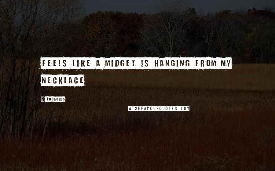 Ludacris Quotes: Feels like a midget is hanging from my necklace