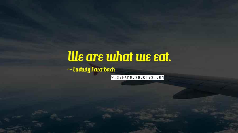 Ludwig Feuerbach Quotes: We are what we eat.