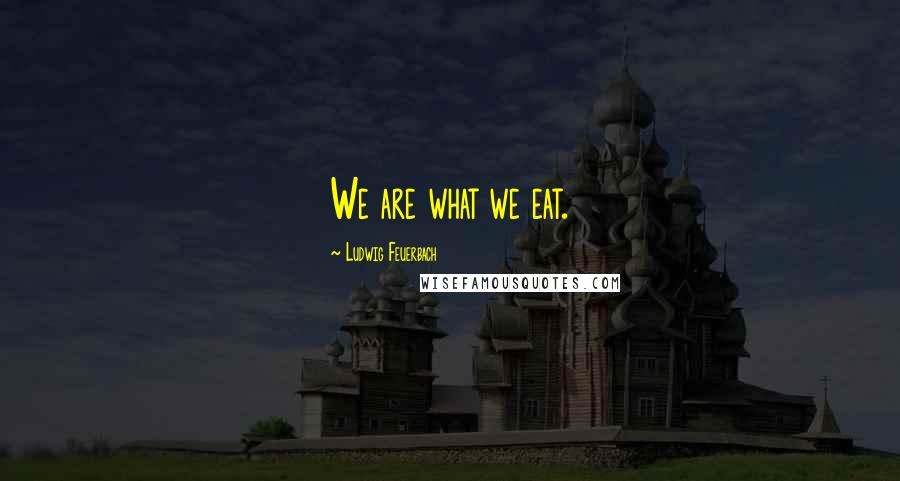 Ludwig Feuerbach Quotes: We are what we eat.