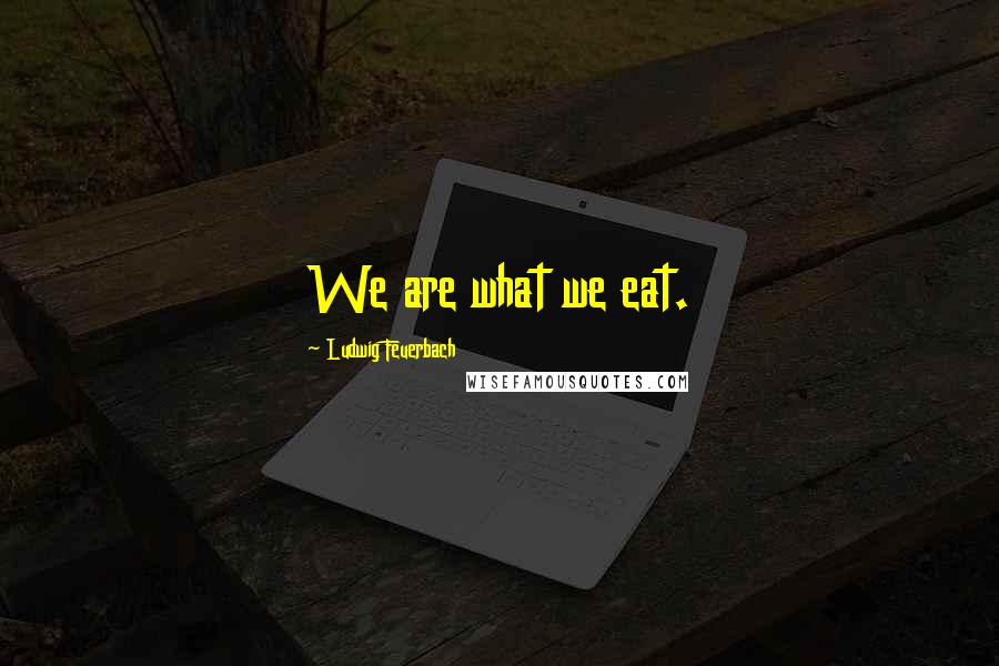 Ludwig Feuerbach Quotes: We are what we eat.