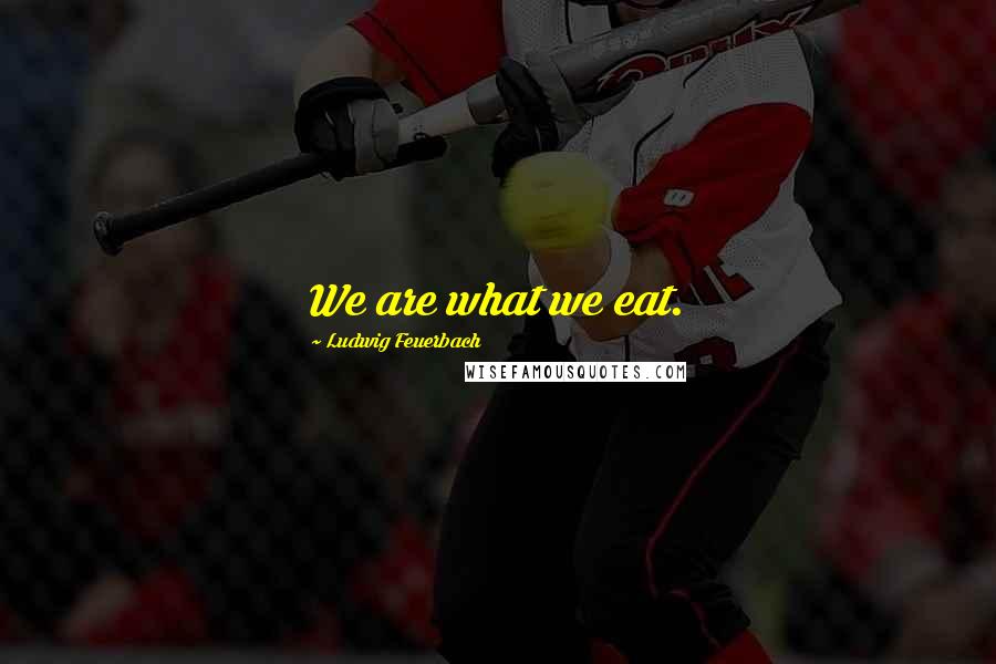 Ludwig Feuerbach Quotes: We are what we eat.