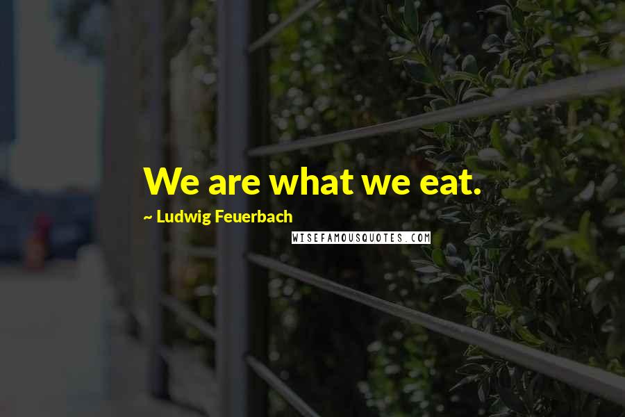 Ludwig Feuerbach Quotes: We are what we eat.