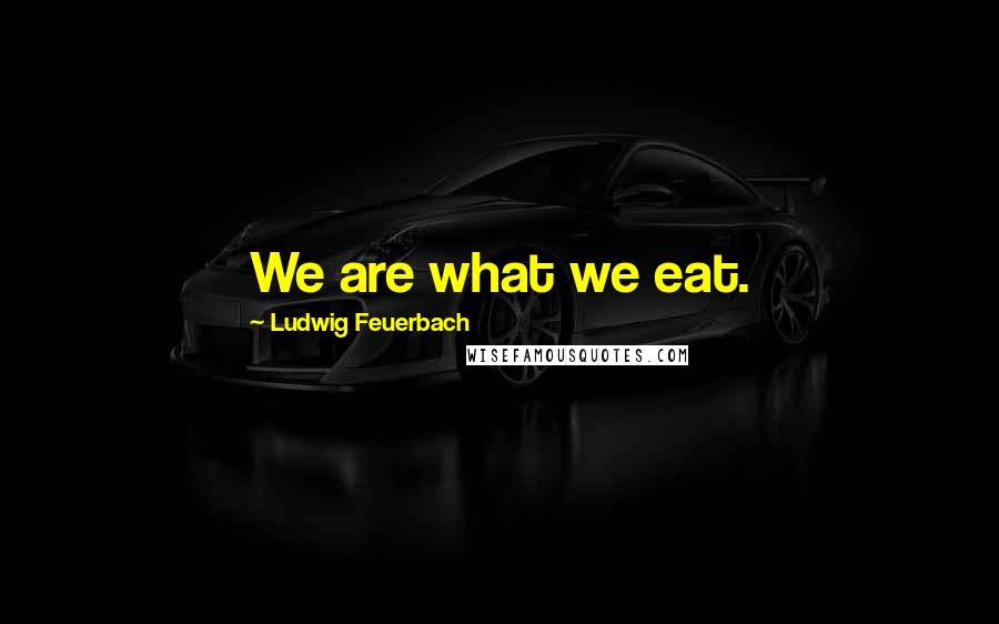 Ludwig Feuerbach Quotes: We are what we eat.