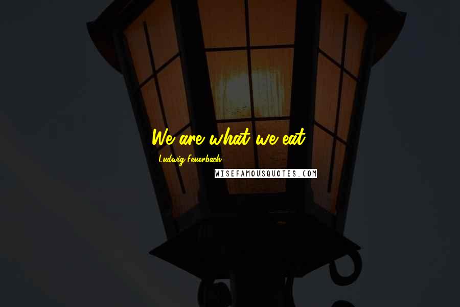 Ludwig Feuerbach Quotes: We are what we eat.