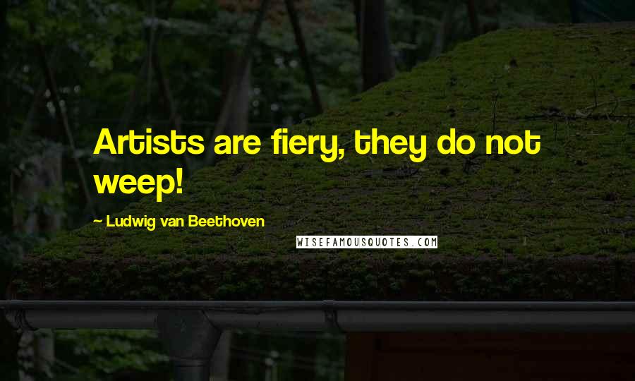 Ludwig Van Beethoven Quotes: Artists are fiery, they do not weep!