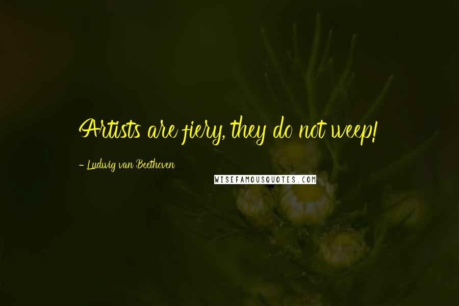 Ludwig Van Beethoven Quotes: Artists are fiery, they do not weep!