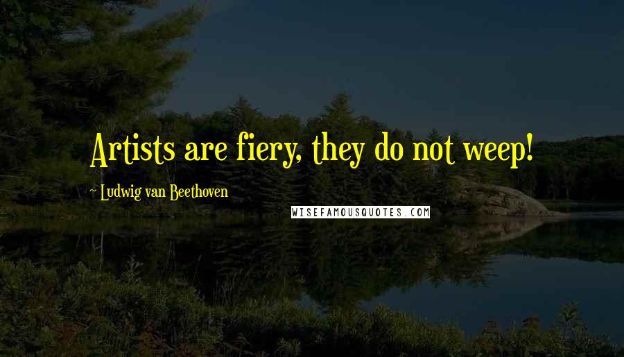 Ludwig Van Beethoven Quotes: Artists are fiery, they do not weep!