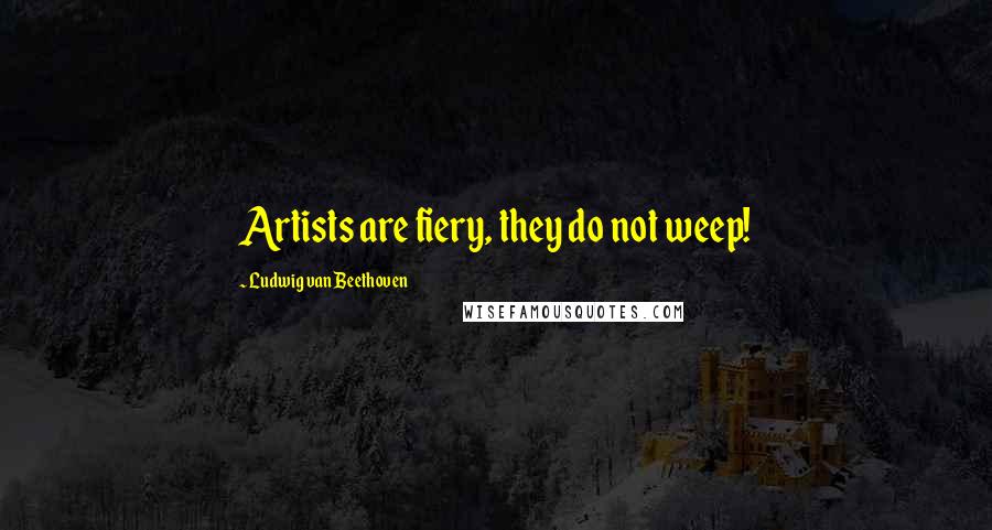 Ludwig Van Beethoven Quotes: Artists are fiery, they do not weep!