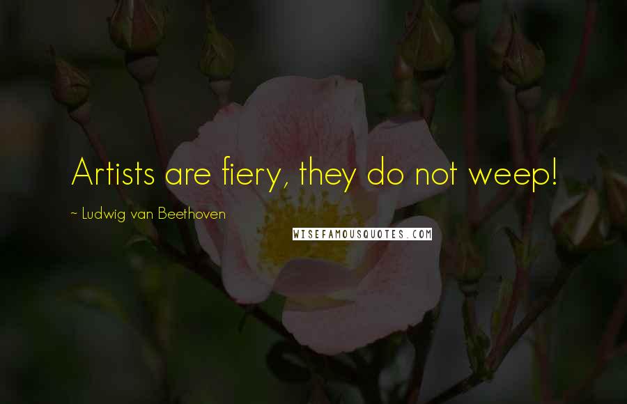 Ludwig Van Beethoven Quotes: Artists are fiery, they do not weep!