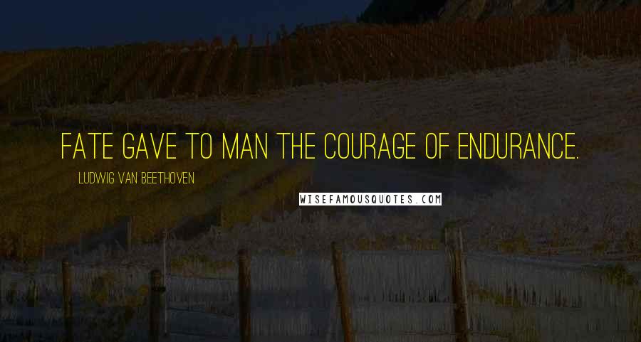 Ludwig Van Beethoven Quotes: Fate gave to man the courage of endurance.