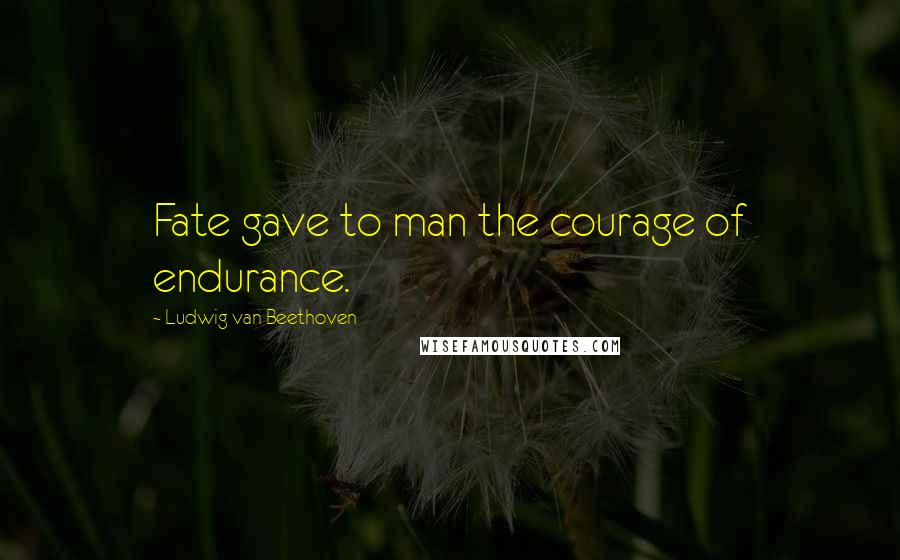 Ludwig Van Beethoven Quotes: Fate gave to man the courage of endurance.