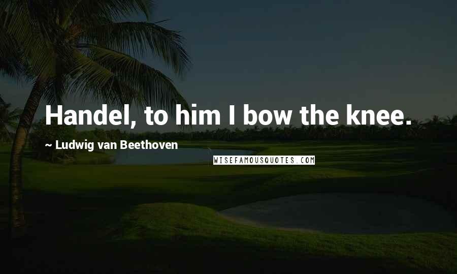 Ludwig Van Beethoven Quotes: Handel, to him I bow the knee.
