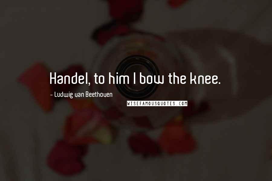 Ludwig Van Beethoven Quotes: Handel, to him I bow the knee.