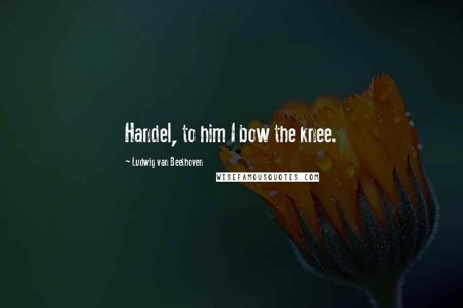 Ludwig Van Beethoven Quotes: Handel, to him I bow the knee.