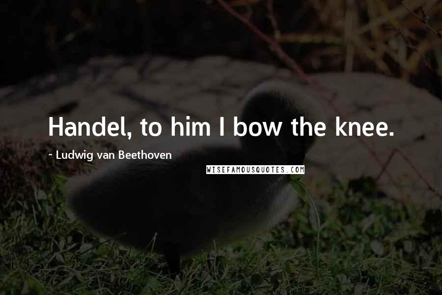 Ludwig Van Beethoven Quotes: Handel, to him I bow the knee.