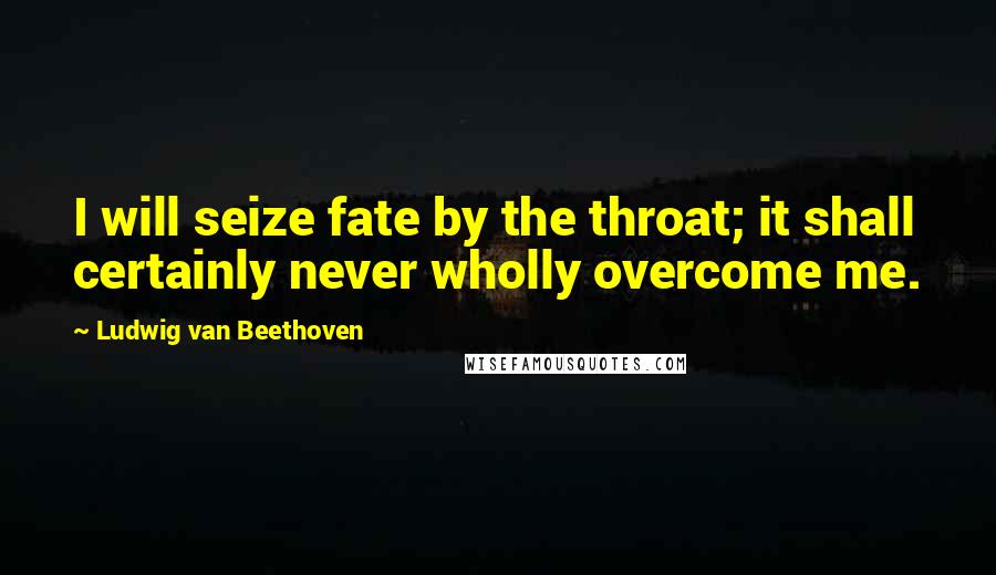 Ludwig Van Beethoven Quotes: I will seize fate by the throat; it shall certainly never wholly overcome me.