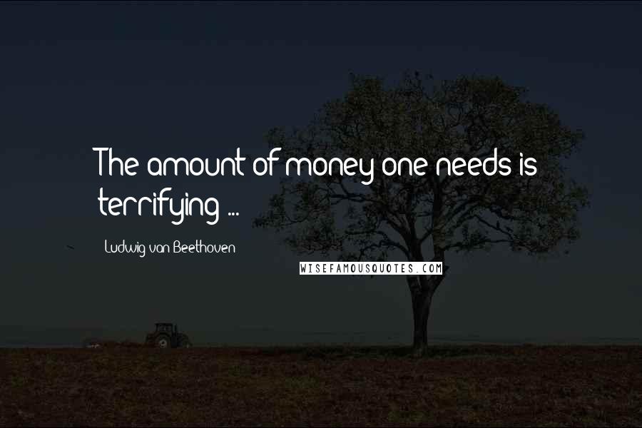 Ludwig Van Beethoven Quotes: The amount of money one needs is terrifying ...